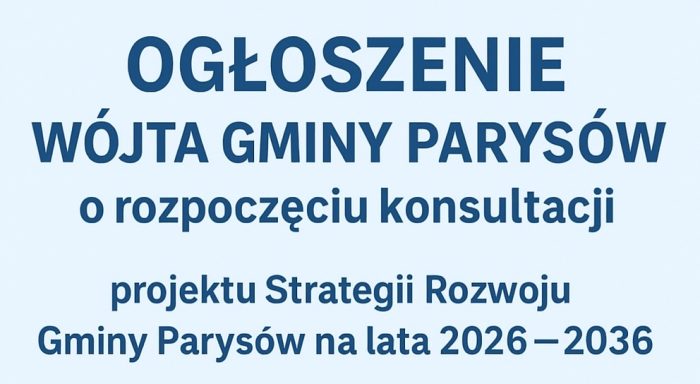 Miniaturka artykułu OGŁOSZENIE WÓJTA GMINY PARYSÓW