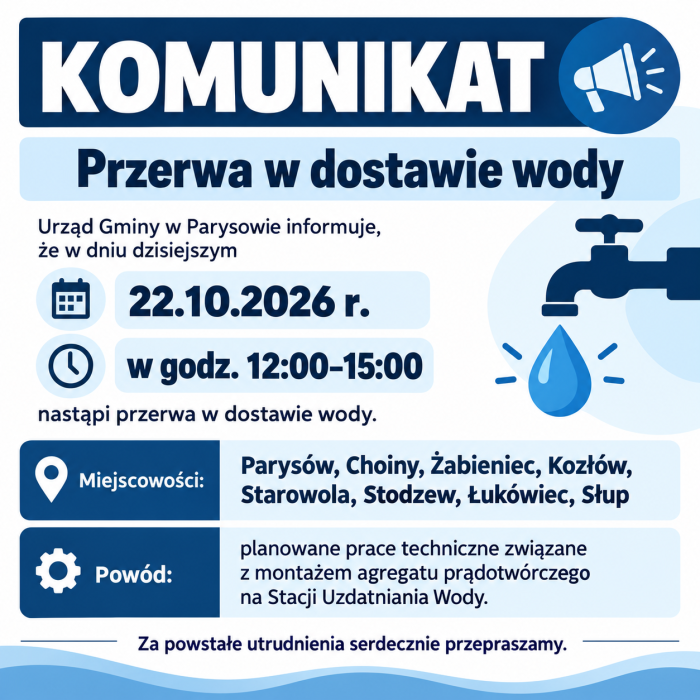 Miniaturka artykułu KOMUNIKAT dla mieszkańców Gminy